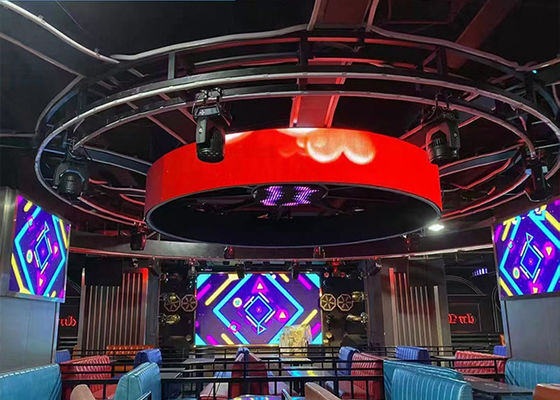 Ecrã de visualização LED flexível para interiores e exteriores HMT-SA-P5 com boa dissipação de calor