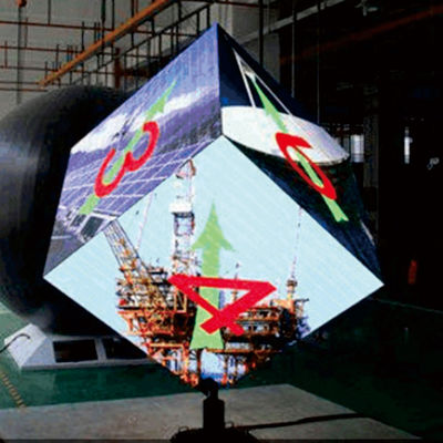 Hexagon Cylinder Custom LED Display Full Color Large Load Modular Assembly