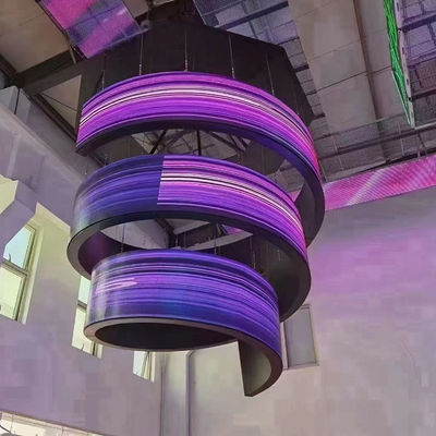 Ecrã de filme transparente LED de alto contraste, montagem modular com ângulo de visão amplo