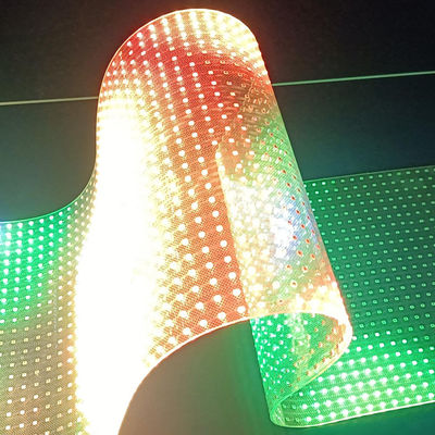 Solução de exibição em cores completas de tela de filme de cristal LED personalizada com 100000 horas de vida útil