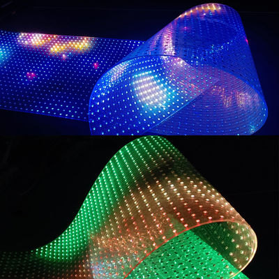 Solução de exibição em cores completas de tela de filme de cristal LED personalizada com 100000 horas de vida útil