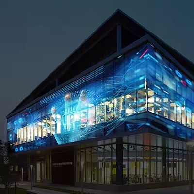 Ecrã de filme de cristal LED de integração transparente 100000 horas longa vida útil 15 mm espaçamento entre pontos