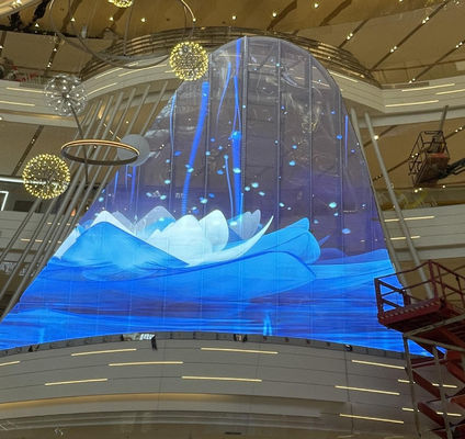 Ecrã de filme de cristal LED de alta definição, ecrãs de LED holográficos comerciais