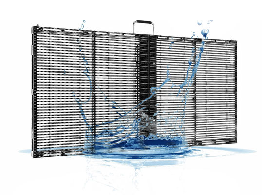 Ecrã LED transparente de alto brilho IP65 Ecrã LED de parede exterior