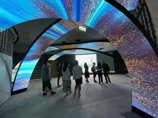 Ecrã LED grande e flexível Ecrã de vídeo curvo de alto brilho