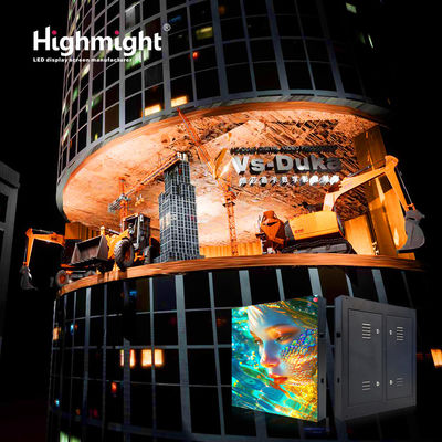 Ecrã de visualização LED 3D para olho nu em exterior personalizado 320mmx160mm