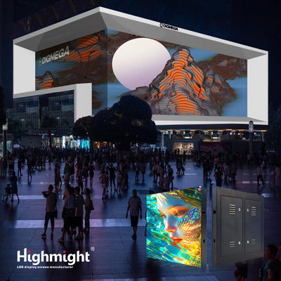 Ecrã de visualização LED 3D para olho nu em exterior personalizado 320mmx160mm