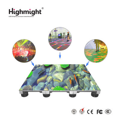 500mm*500mm DM PH3.9 RGB azulejos de piso, LED interativo luz azulejos de piso