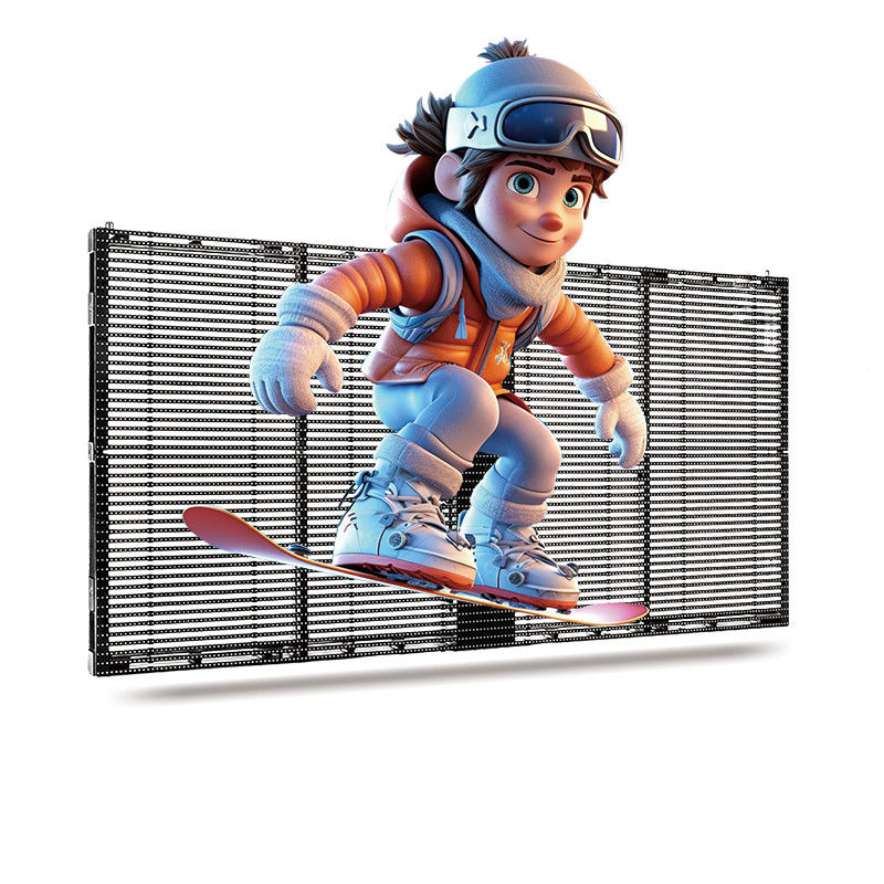Ecrã LED transparente HT 500*1000 multi-instalação 3D Transparente