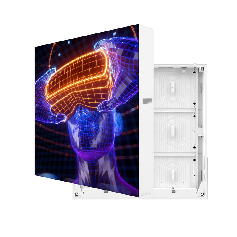Cabine de alumínio de tela 3D LED exterior personalizada 480mm * 320mm de alta definição sem óculos
