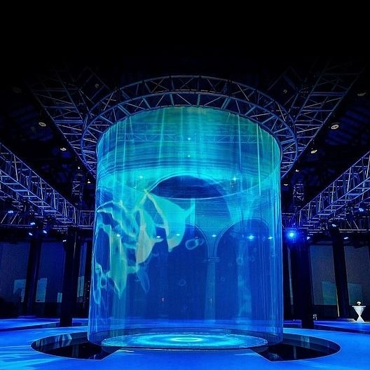 Ecrã de filme de cristal de LED ultra-finos e transparentes de alta luminosidade e energia para centros comerciais