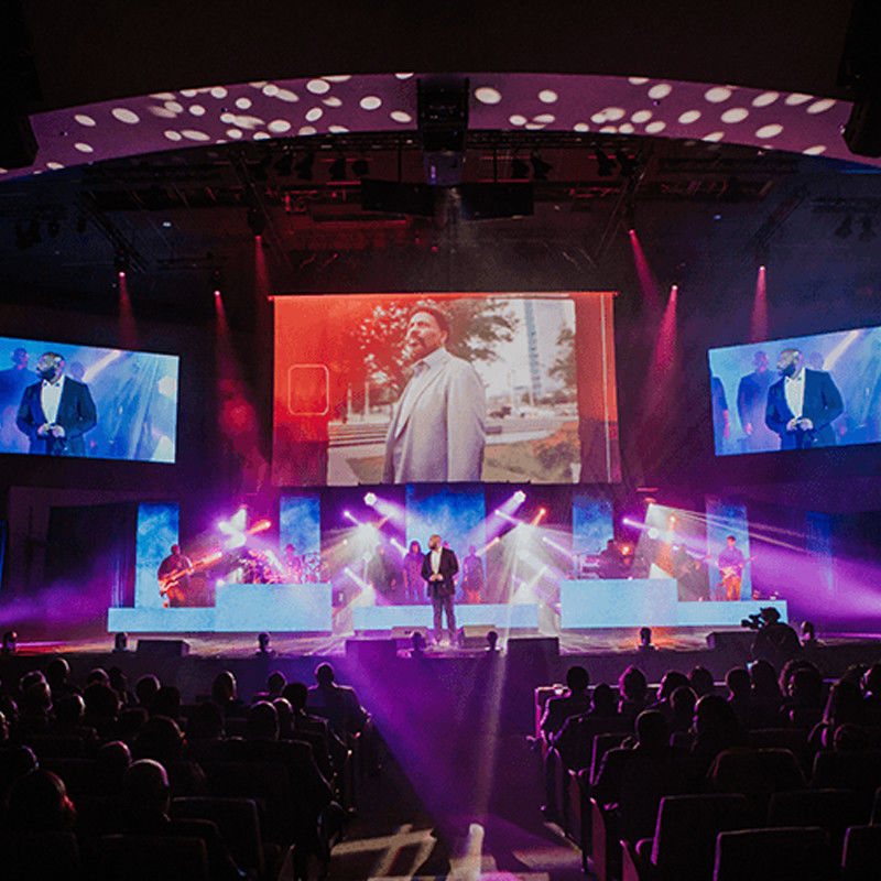 Screen LED de aluguer de palco interior alta refrescagem e alta tela LED cinza
